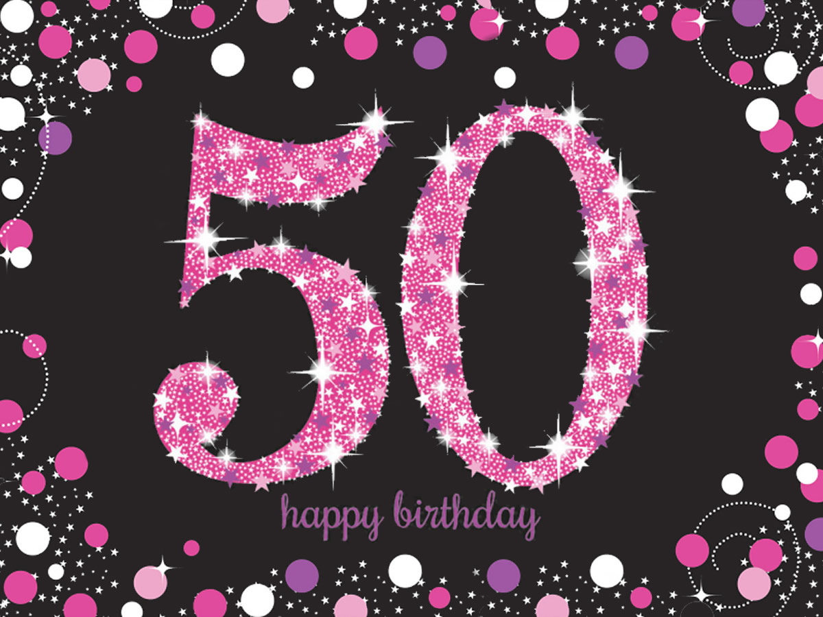 Fascia Rosa con Scritta Rose Gold 50 & Fabulous per 50esimo Compleanno -  Decorazione, Accessorio per Compleanno Donna