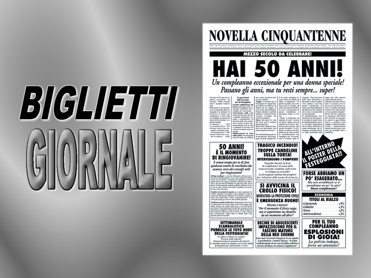 BIGLIETTI GIORNALE