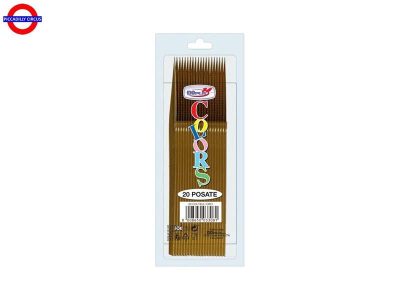 COLORS ORO COLTELLI RIUTILIZZABILI CF.15 PEZZI