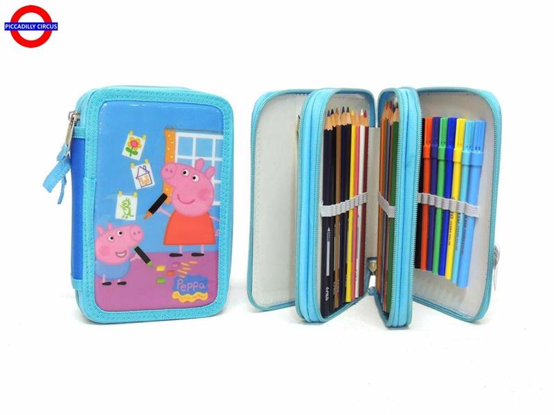 ASTUCCIO 3 ZIP PEPPA PIG BLU GIOTTO/FILA