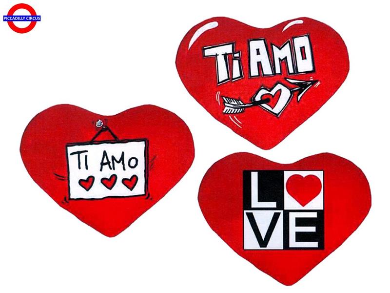 CUORE POLY STAMPATO CM.60 3 ASS.