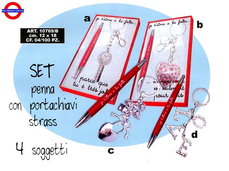 SET PENNA E PORTACHIAVI JE T`AIME