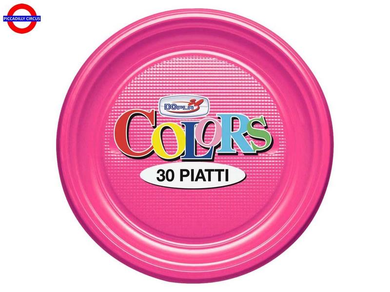 COLORS FUXIA PIATTI PIANI CF.25 PEZZI RIUTILIZZABILI