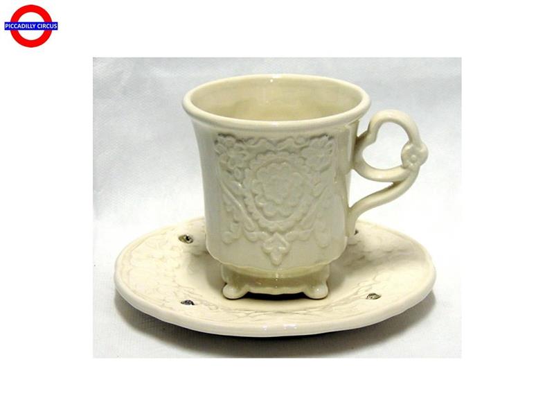 TAZZA CON PIATTO PORCELLANA CM.9X10