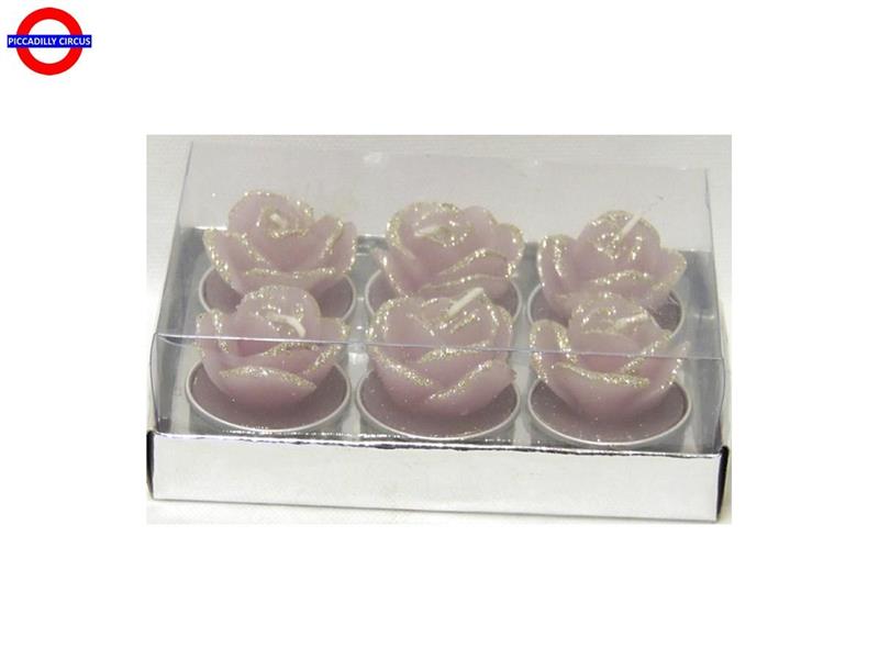 CANDELA TEALIGHT ROSA ROSA CM.4X2