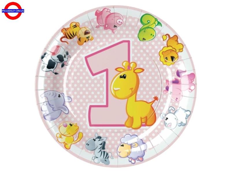 1°COMP. ANIMALETTI ROSA 8 PIATTI D.23