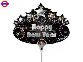 MYLAR MINI SHAPE HAPPY NEW YEAR