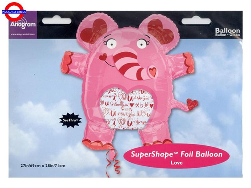 MYLAR AMORE SUPER SHAPE ELEFANTE LOVE 28