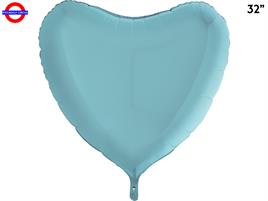 MYLAR CUORE 32 CELESTE