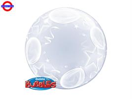 MYLAR DECO STARS & BALLOON BUBBLE 24