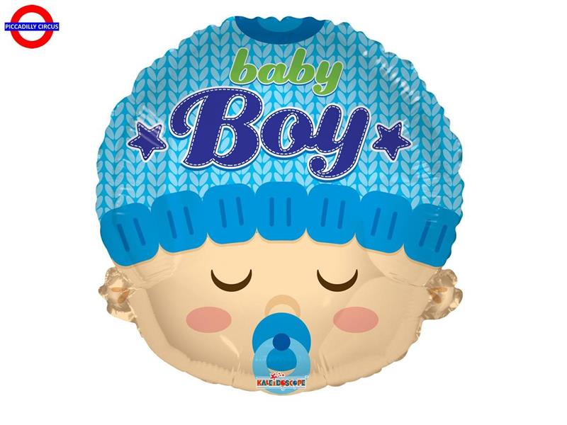 MYLAR NASCITA 18 TESTA BABY BOY