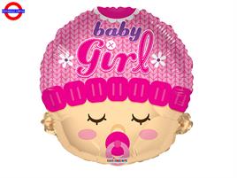 MYLAR NASCITA 18 TESTA BABY GIRL