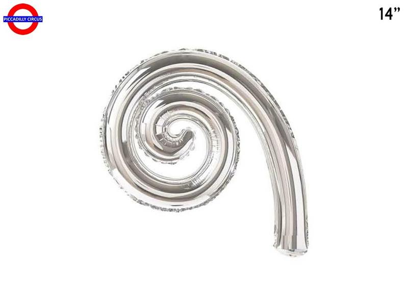 MYLAR KURLY SPIRAL 14 ARGENTO