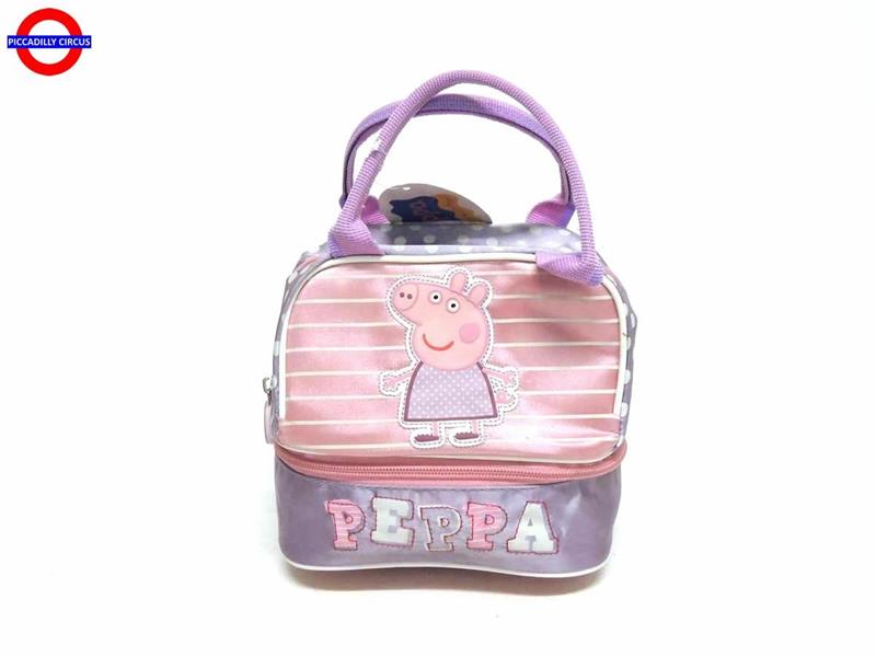 BORSA PORTA MERENDA PEPPA PIG CM.17X18 2 SCOMPARTI