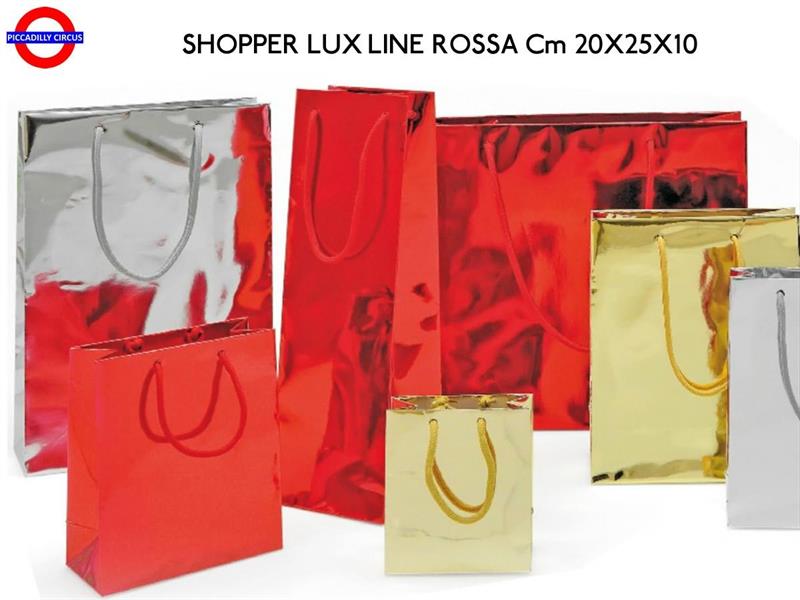 SHOPPER LUX LINE ROSSO 20X25X10