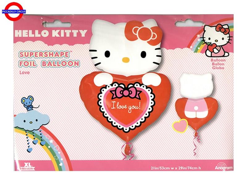 MYLAR AMORE SUPER SHAPE HELLO KITTY CUORE 29