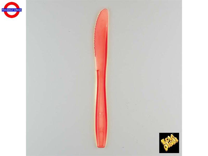 POSATE ROSSO TRASPARENTE COLTELLI 190mm CF.10 PEZZI