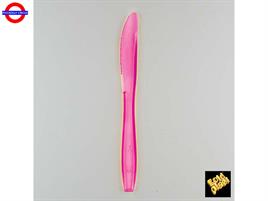 POSATE FUXIA TRASPARENTE COLTELLO 190mm CF.10 PEZZI