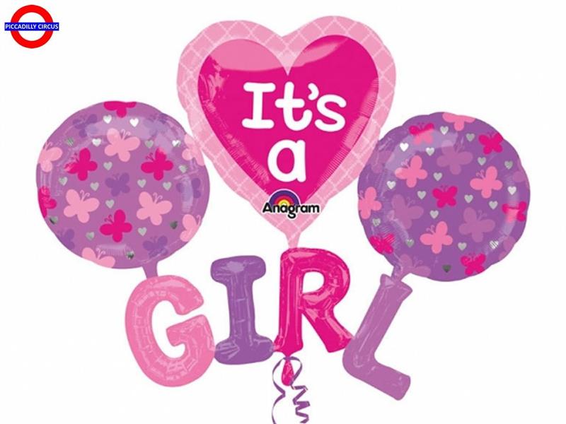 MYLAR NASCITA MULTIBALLOON IT`S A GIRL