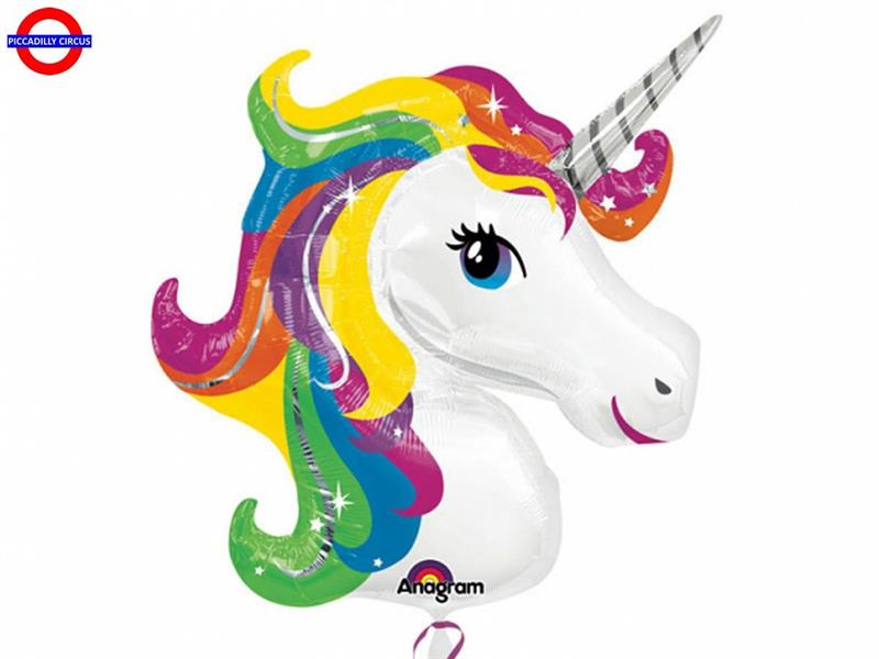 MYLAR UNICORNO ARCOBALENO SUPER SHAPE 32