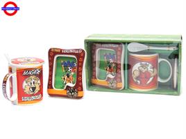 GIALLOROSSO SET TAZZA E PORTA FOTO
