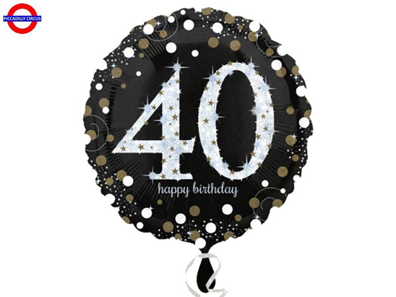 MYLAR 40 ANNI 18 OLOGRAFICO GOLD