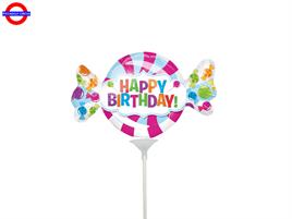 MYLAR HAPPY BIRTHDAY MINI SHAPE CARAMELLA