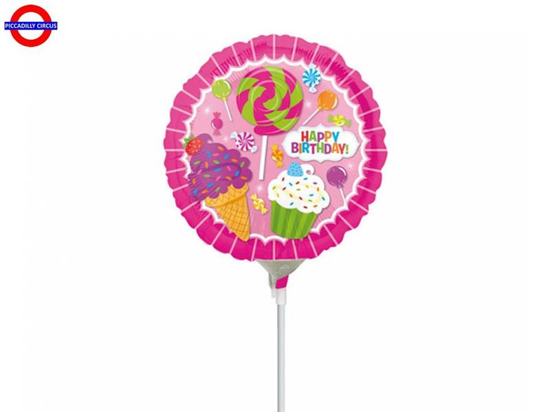 MYLAR HAPPY BIRTHDAY MINI SHAPE 9 SWEET SHOP