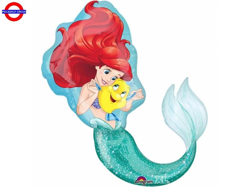  MYLAR PRINCIPESSA ARIEL SUPER SHAPE ARIEL E FLOUNDER