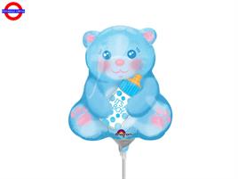 MYLAR NASCITA MINI SHAPE BEAR BOY