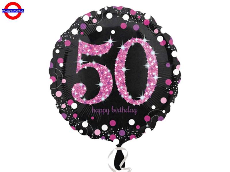 MYLAR 50 ANNI 18 OLOGRAFICO PINK