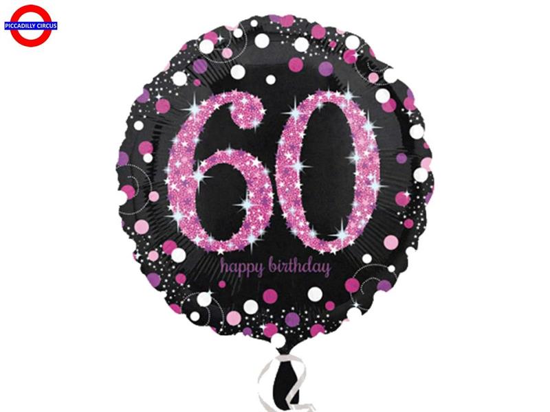 MYLAR 60 ANNI 18 OLOGRAFICO PINK