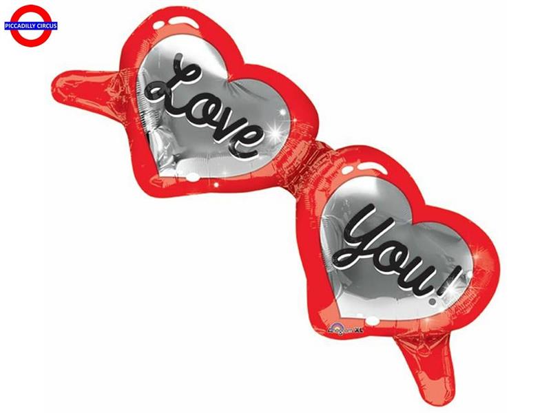 MYLAR AMORE SUPER SHAPE OCCHIALI CUORE LOVE 38