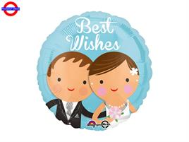 MYLAR MATRIMONIO 18 SPOSINI BEST WISHES