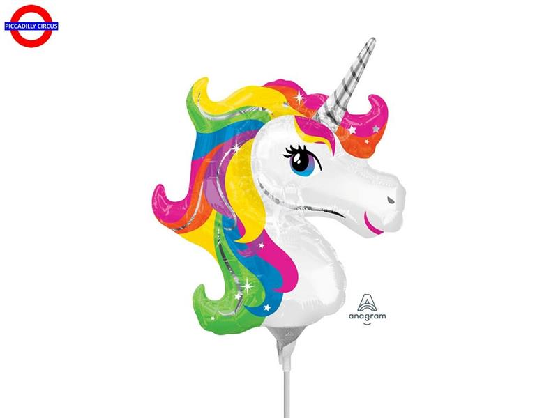 MYLAR UNICORNO ARCOBALENO MINI SHAPE