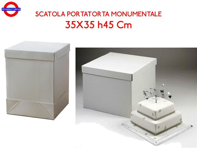 SCATOLA PORTATORTA MONUMETALE CM.35X35 H45