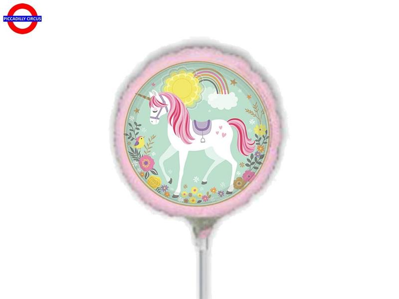 MYLAR UNICORNO MAGICO MINI SHAPE TONDO 9