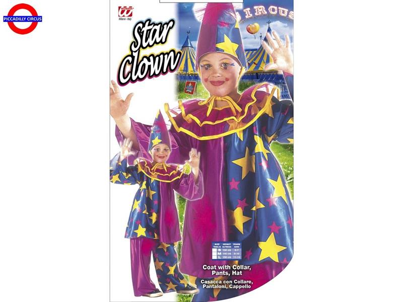 COSTUME STAR CLOWN - BIMBA 11-13 ANNI