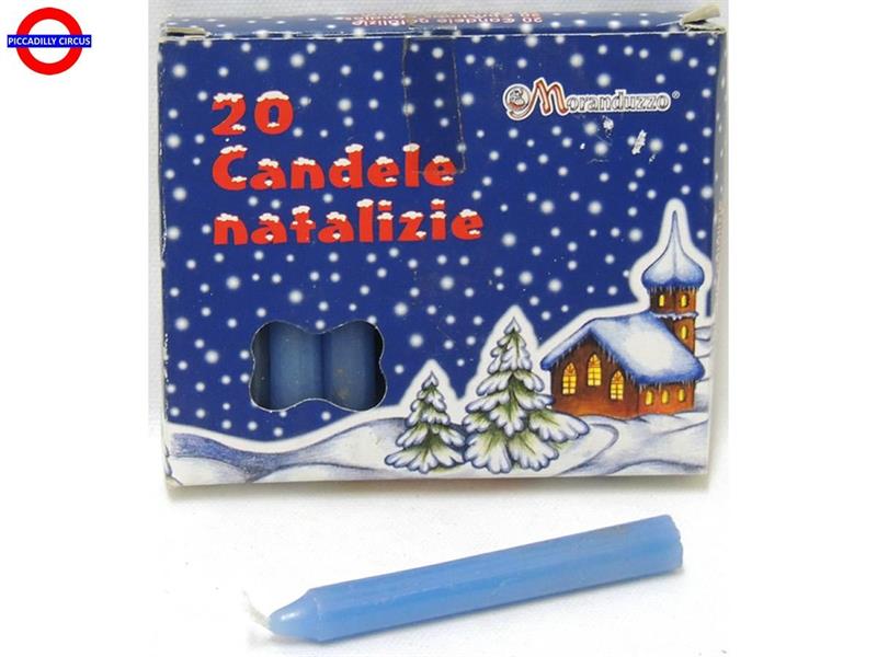 CANDELE BLU CM.10 CM.1X10 CF.20 PEZZI