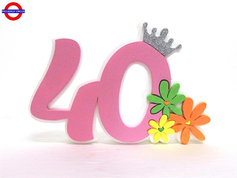 POLY 40 ANNI - ROSA GLITTER CM.35