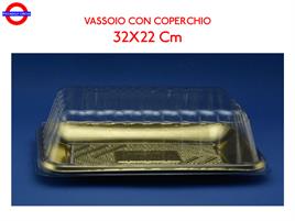 VASSOIO CON COPERCHIO RETTANGOLARE CM.32X22