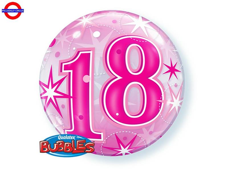 MYLAR 18 ANNI BUBBLES 22 FUXIA