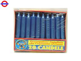 CANDELE METAL BLU CM.1X9 CF.20 PEZZI