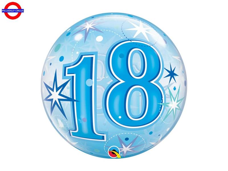 MYLAR 18 ANNI BUBBLES 22 BLU