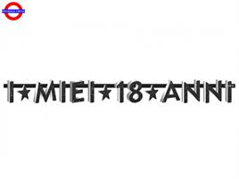 18 ANNI - SPARKLING SILVER FESTONE SCRITTA  MIEI 18 ANNI