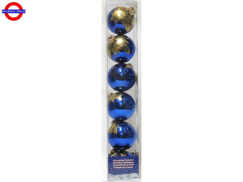 SFERA DECORATE BLU MM.50 CF.6 PEZZI