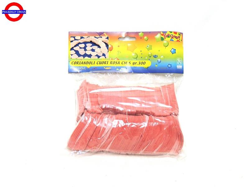 CORIANDOLI CUORE ROSA BS.300 GR.