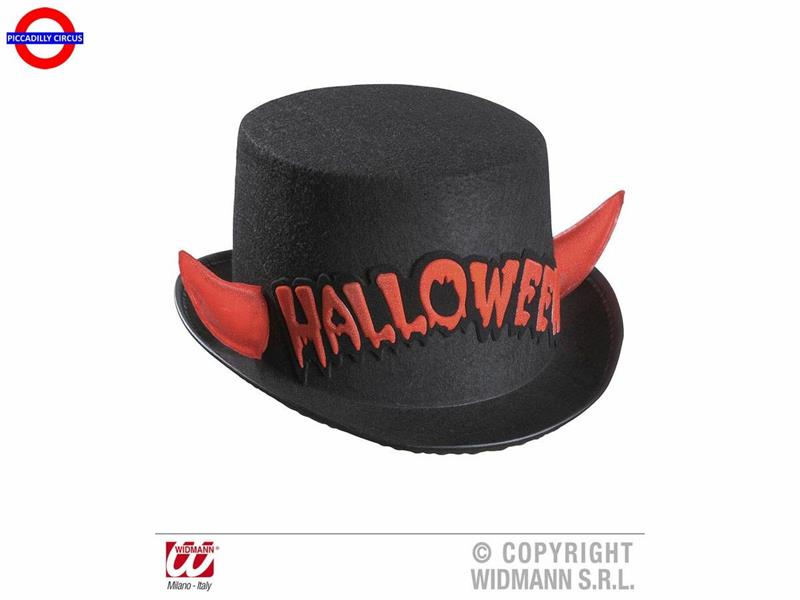 CAPPELLO CILINDRO HALLOWEEN CON CORNA