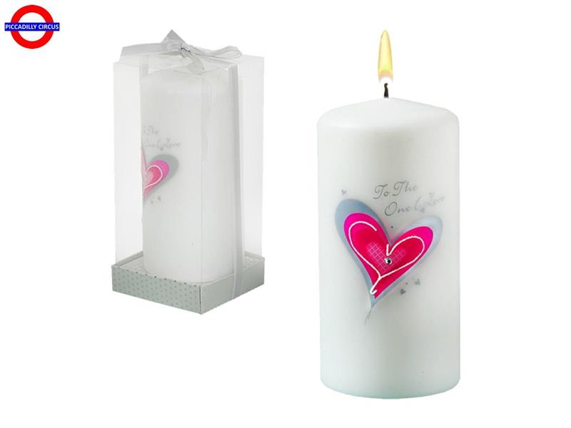 CANDELE DECORO CUORE CM.14