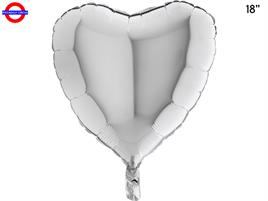 MYLAR CUORE 18 ARGENTO